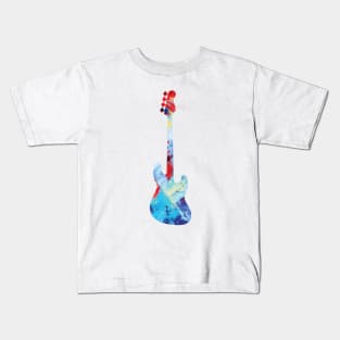 Bass Guitar Paint Texture Kids T-Shirt